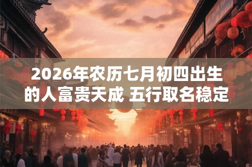 2026年农历七月初四出生的人富贵天成 五行取名稳定命格