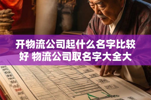 开物流公司起什么名字比较好 物流公司取名字大全大气