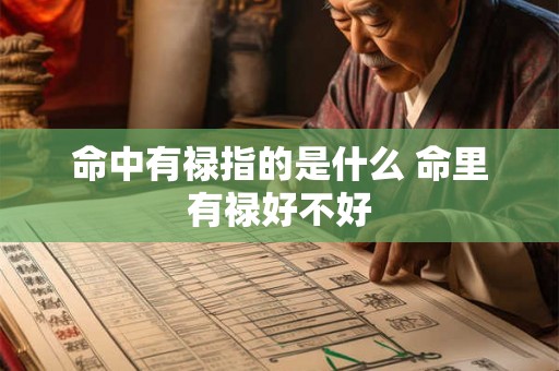 命中有禄指的是什么 命里有禄好不好