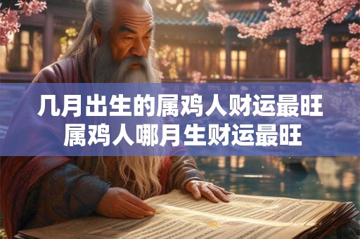 几月出生的属鸡人财运最旺 属鸡人哪月生财运最旺