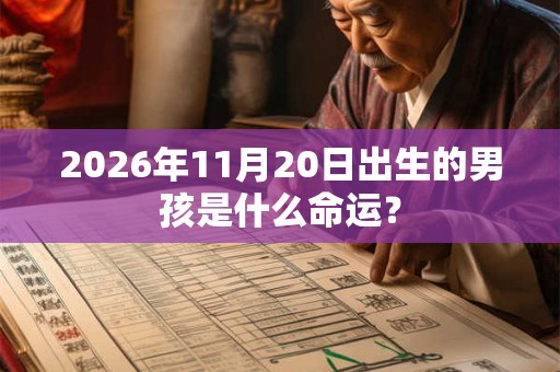2026年11月20日出生的男孩是什么命运？