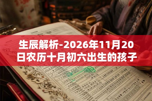 生辰解析-2026年11月20日农历十月初六出生的孩子八字起名