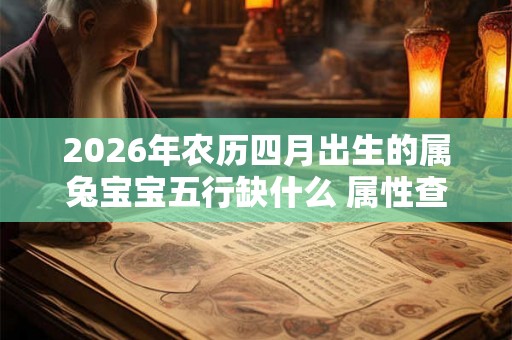 2026年农历四月出生的属兔宝宝五行缺什么 属性查询