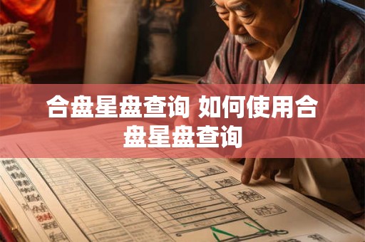 合盘星盘查询 如何使用合盘星盘查询