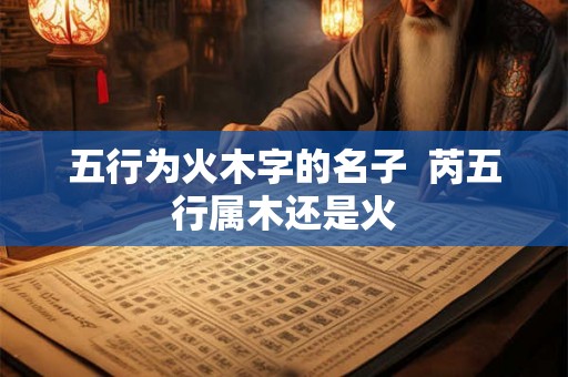 五行为火木字的名子  芮五行属木还是火