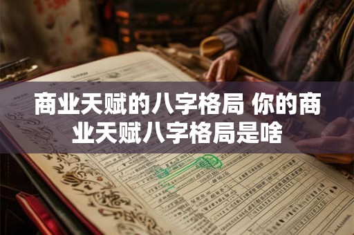 商业天赋的八字格局 你的商业天赋八字格局是啥