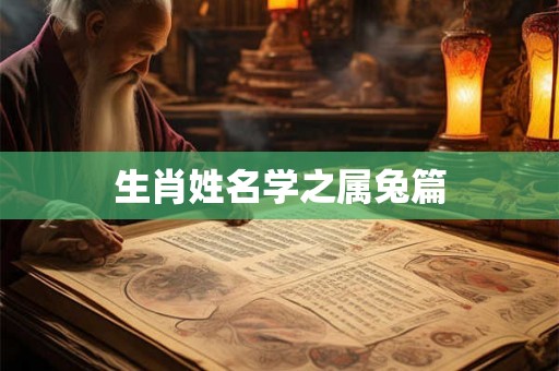 生肖姓名学之属兔篇