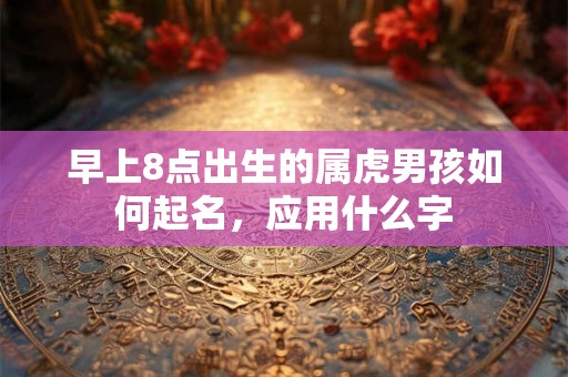 早上8点出生的属虎男孩如何起名，应用什么字