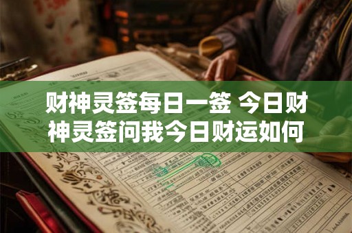 财神灵签每日一签 今日财神灵签问我今日财运如何 财神灵签每日一签 今日财神灵签问我今日财运如何