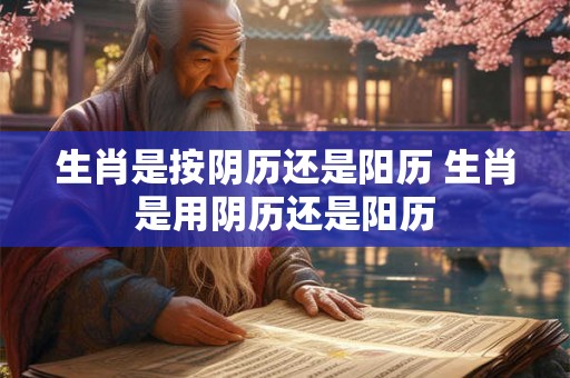 生肖是按阴历还是阳历 生肖是用阴历还是阳历 生肖是按阴历还是阳历 生肖是用阴历还是阳历