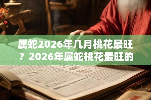 属蛇2026年几月桃花最旺？2026年属蛇桃花最旺的月份