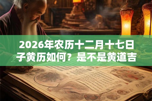 2026年农历十二月十七日子黄历如何？是不是黄道吉日？