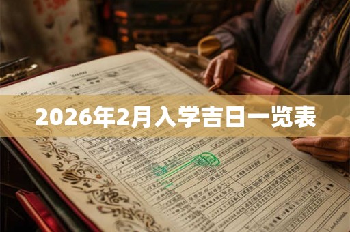 2026年2月入学吉日一览表