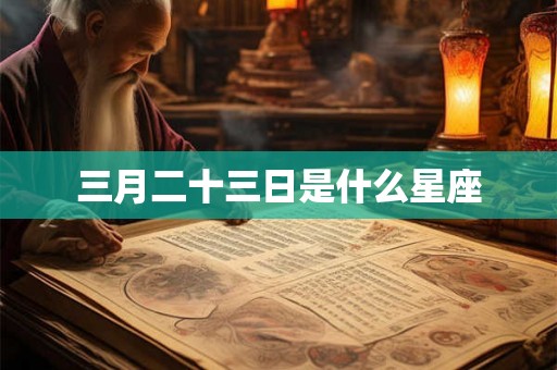 三月二十三日是什么星座 三月二十三日是什么星座