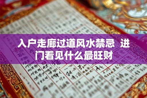 入户走廊过道风水禁忌  进门看见什么最旺财