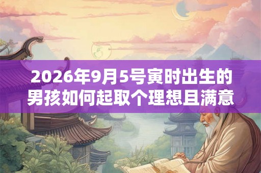 2026年9月5号寅时出生的男孩如何起取个理想且满意的名字和五行