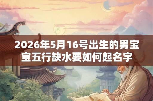 2026年5月16号出生的男宝宝五行缺水要如何起名字 2026年5月16号出生的男宝宝五行缺水要如何起名字