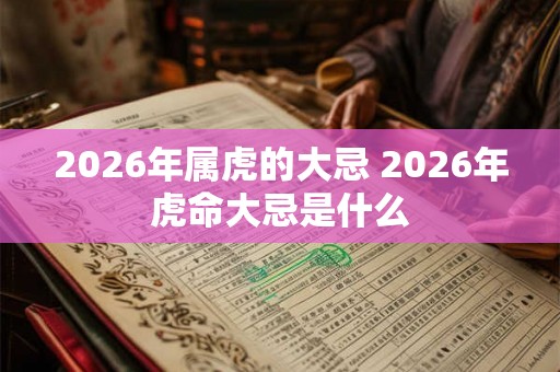 2026年属虎的大忌 2026年虎命大忌是什么