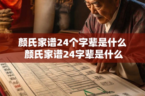 颜氏家谱24个字辈是什么 颜氏家谱24字辈是什么 颜氏家谱24个字辈是什么 颜氏家谱24字辈是什么