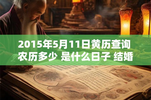 2015年5月11日黄历查询 农历多少 是什么日子 结婚吉时