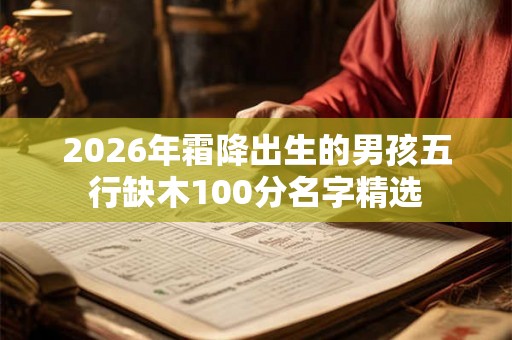 2026年霜降出生的男孩五行缺木100分名字精选