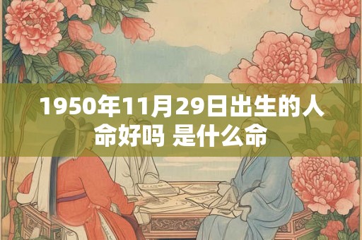 1950年11月29日出生的人命好吗 是什么命