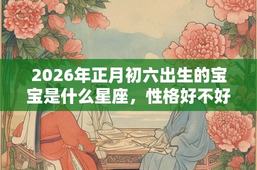 2026年正月初六出生的宝宝是什么星座，性格好不好？
