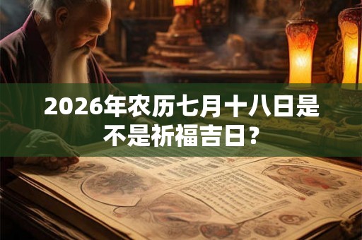 2026年农历七月十八日是不是祈福吉日？
