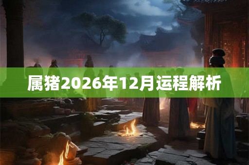 属猪2026年12月运程解析