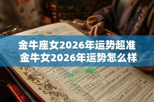 金牛座女2026年运势超准 金牛女2026年运势怎么样 金牛座女2026年运势超准 金牛女2026年运势怎么样
