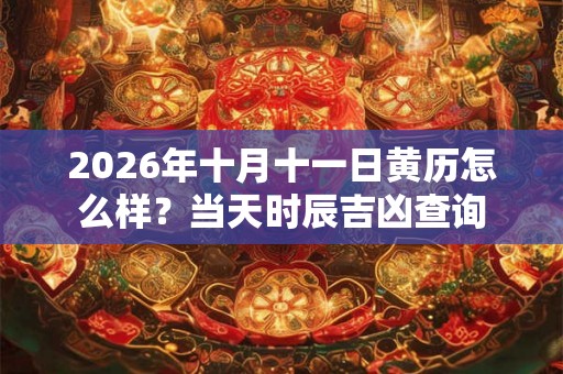 2026年十月十一日黄历怎么样？当天时辰吉凶查询