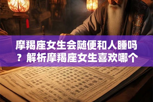 摩羯座女生会随便和人睡吗？解析摩羯座女生喜欢哪个星座男？