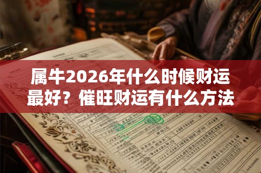 属牛2026年什么时候财运最好？催旺财运有什么方法？