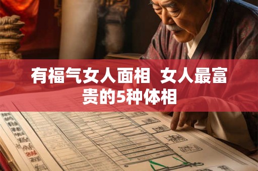 有福气女人面相  女人最富贵的5种体相