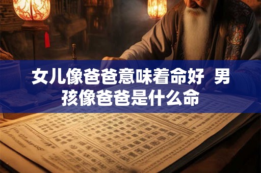 女儿像爸爸意味着命好  男孩像爸爸是什么命