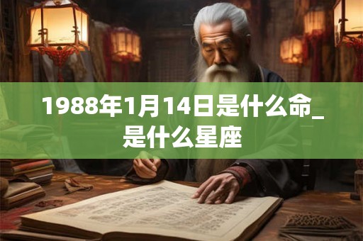 1988年1月14日是什么命_是什么星座