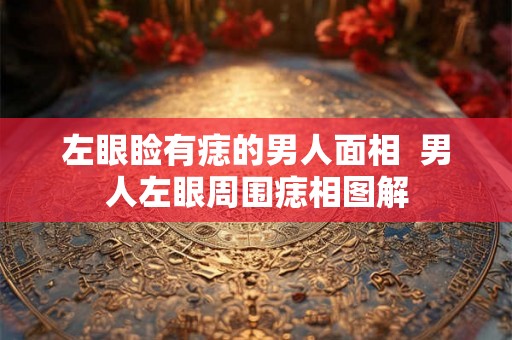 左眼睑有痣的男人面相  男人左眼周围痣相图解
