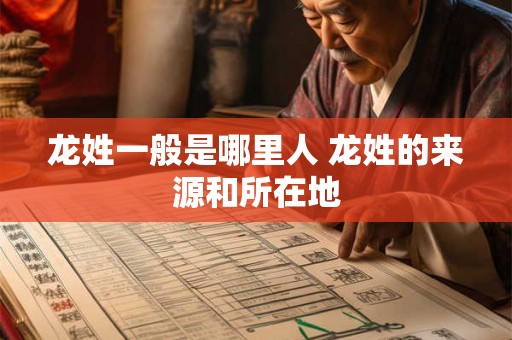 龙姓一般是哪里人 龙姓的来源和所在地 龙姓一般是哪里人 龙姓的来源和所在地
