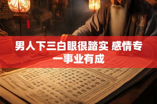 男人下三白眼很踏实 感情专一事业有成