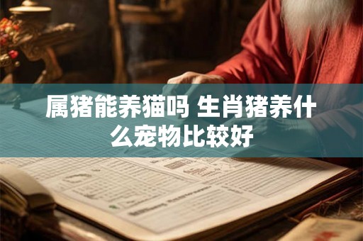 属猪能养猫吗 生肖猪养什么宠物比较好