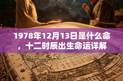 1978年12月13日是什么命，十二时辰出生命运详解
