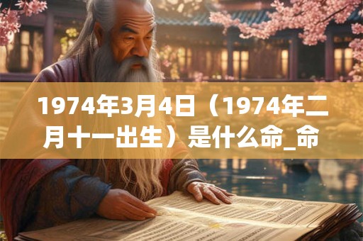 1974年3月4日（1974年二月十一出生）是什么命_命运如何