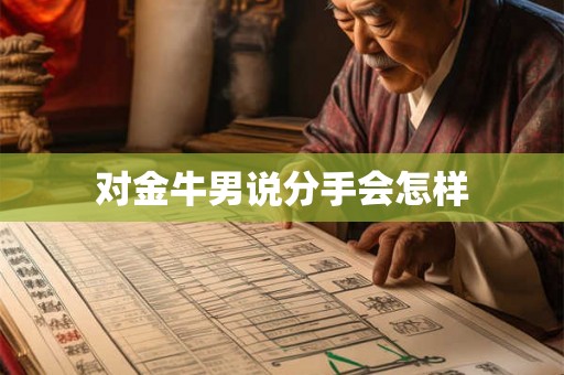 对金牛男说分手会怎样