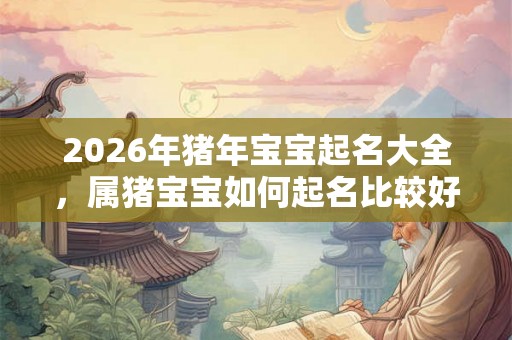 2026年猪年宝宝起名大全,属猪宝宝如何起名比较好? 2026年猪年宝宝起名大全,属猪宝宝如何起名比较好?