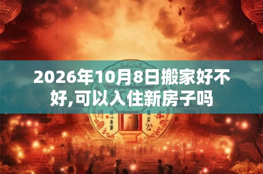 2026年10月8日搬家好不好,可以入住新房子吗