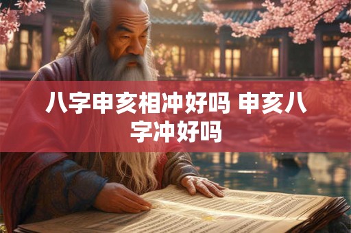 八字申亥相冲好吗 申亥八字冲好吗