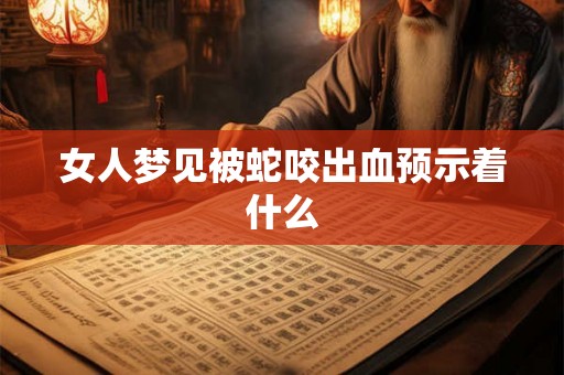 女人梦见被蛇咬出血预示着什么