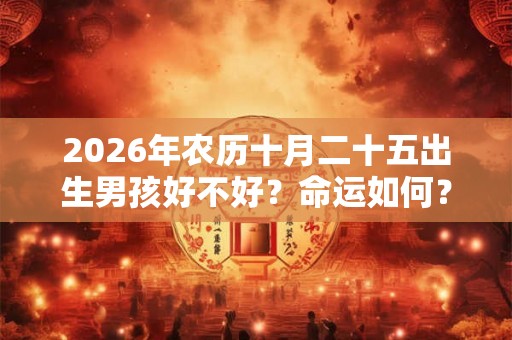 2026年农历十月二十五出生男孩好不好？命运如何？