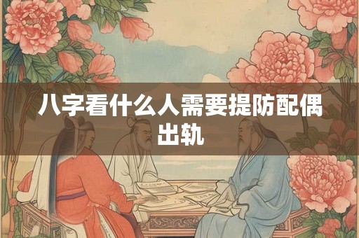 八字看什么人需要提防配偶出轨