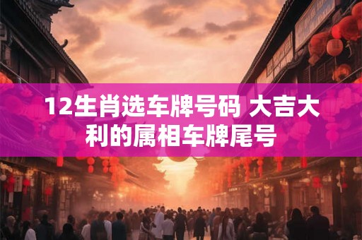 12生肖选车牌号码 大吉大利的属相车牌尾号